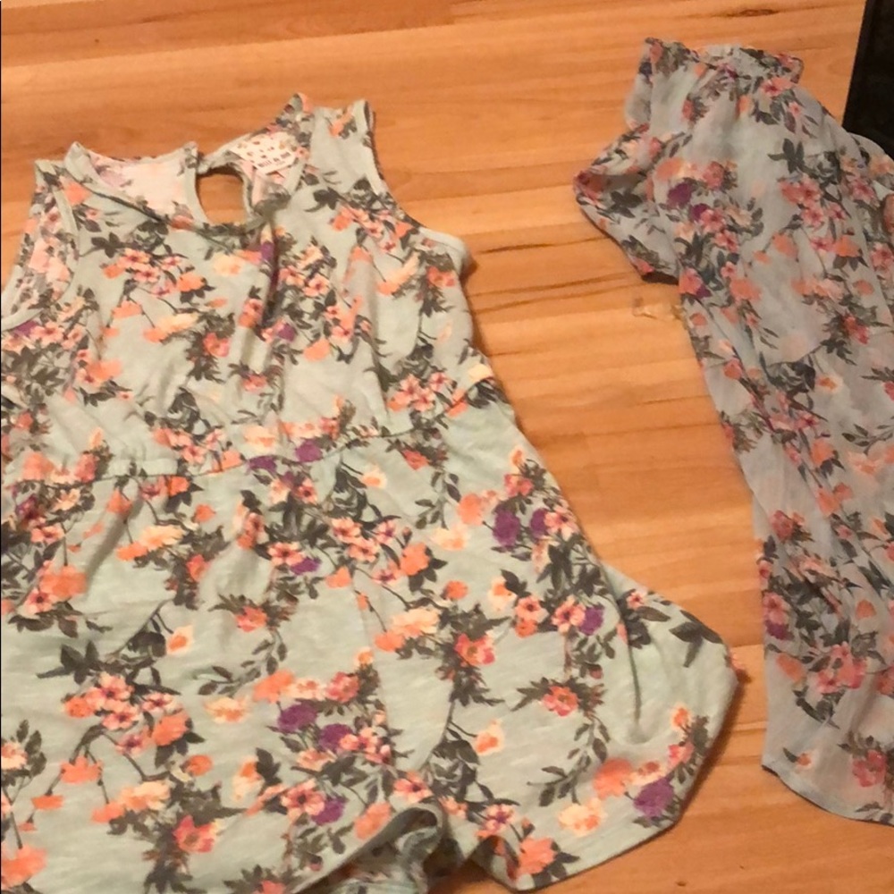 A floral romper only worn once